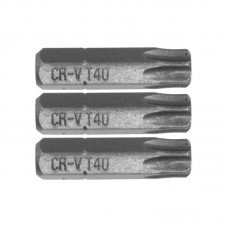 65498 STHOR Set 3 biti profil Torx T40, prindere hexagonala 1/4", lungime 25 mm